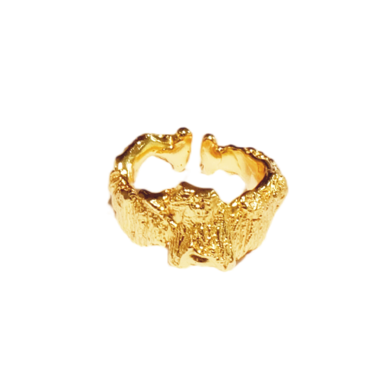 Ginger Texture Ring/Ear cuff – Gold