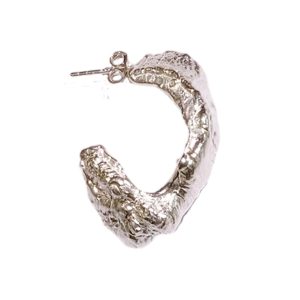 Ginger Curve Hoop – Silver