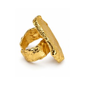 Ginger Loop — Disc Ring (Gold) side angle